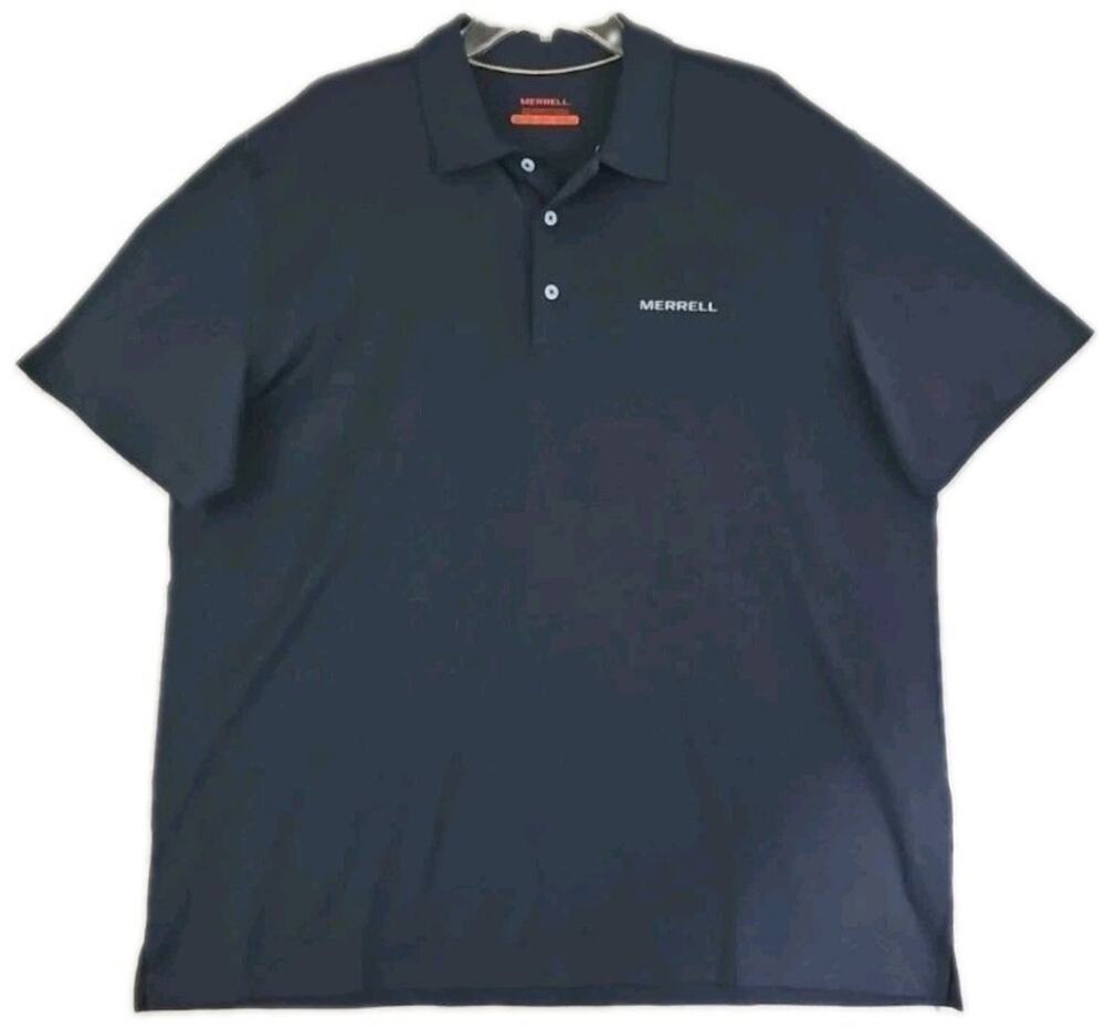 Merrell ~Men's Size XLT~ Black Iris Collar Polo Shirt Perform PO. NWT.